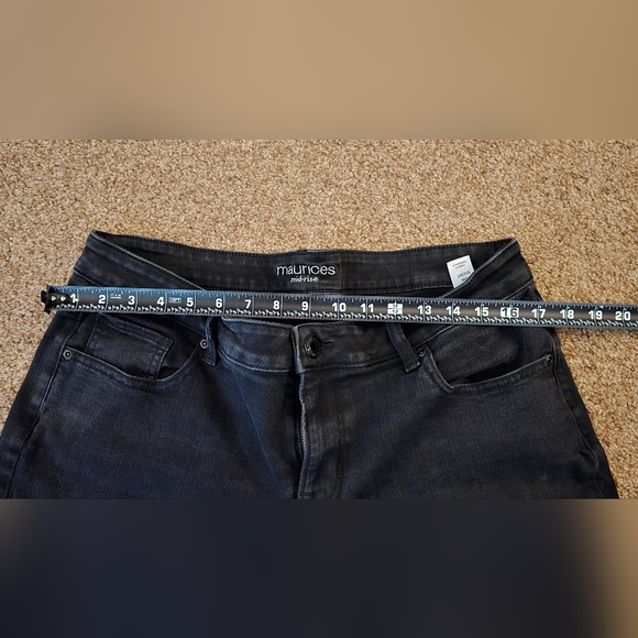 Maurices Black Straight Leg Jeans. 16w - Picture 4 of 7